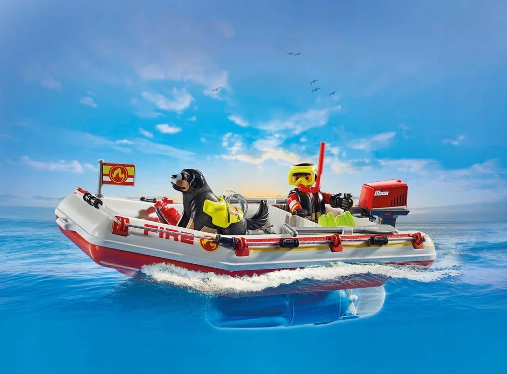 PLAYMOBIL ACTION HEROES Ugniagesių laivas su vandens motociklu 71464