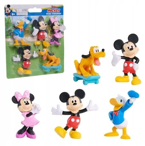 DISNEY RINKINYS IŠ 5 MINIŲ FIGŪRŲ FIGŪRŲ MICKEY MOUSE DONALD ANTIES PLUTO