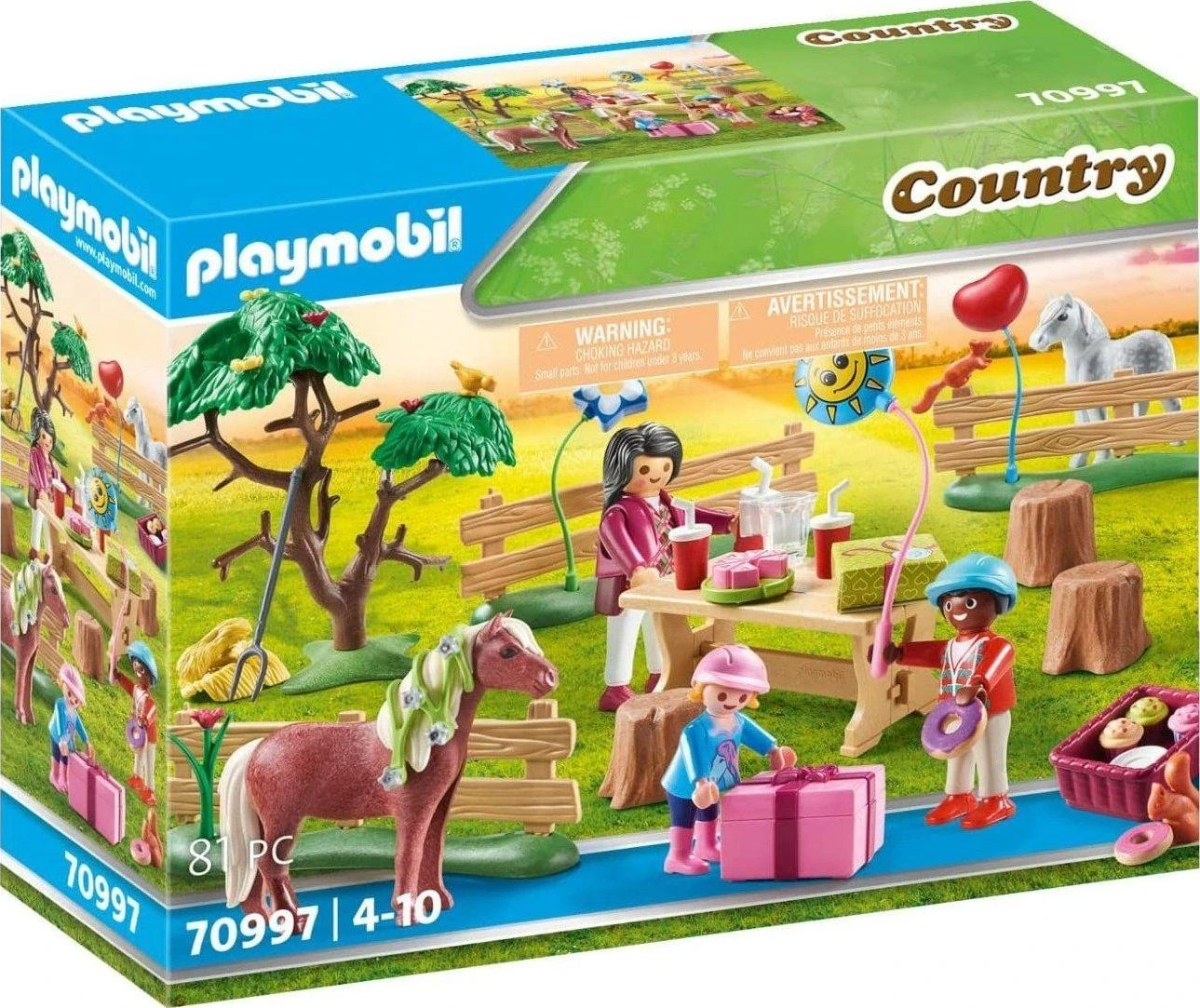 Playmobil Rinkinys su šalies figūrėlėmis 70997 Gimtadienis ponio žirgyne