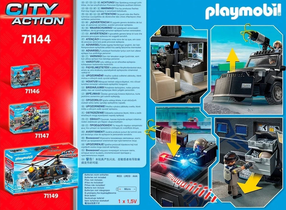 PLAYMOBIL CITY ACTION Specialiųjų pajėgų visureigis 71144