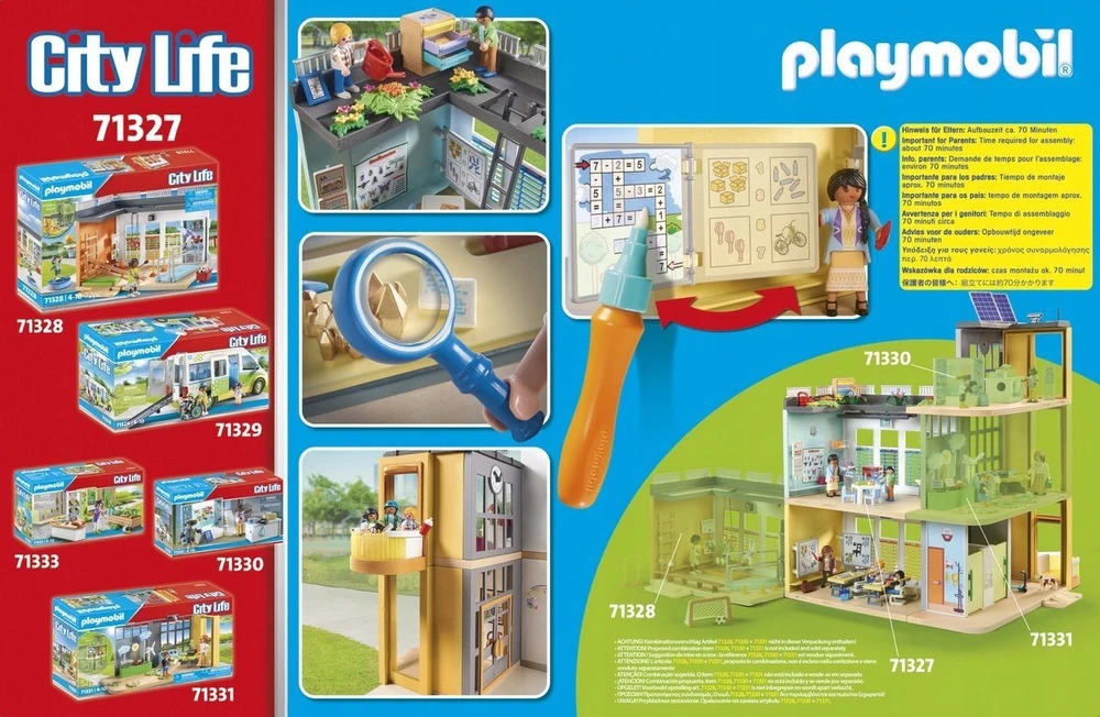 Konstruktorius Playmobil Large School 71327, plastikas