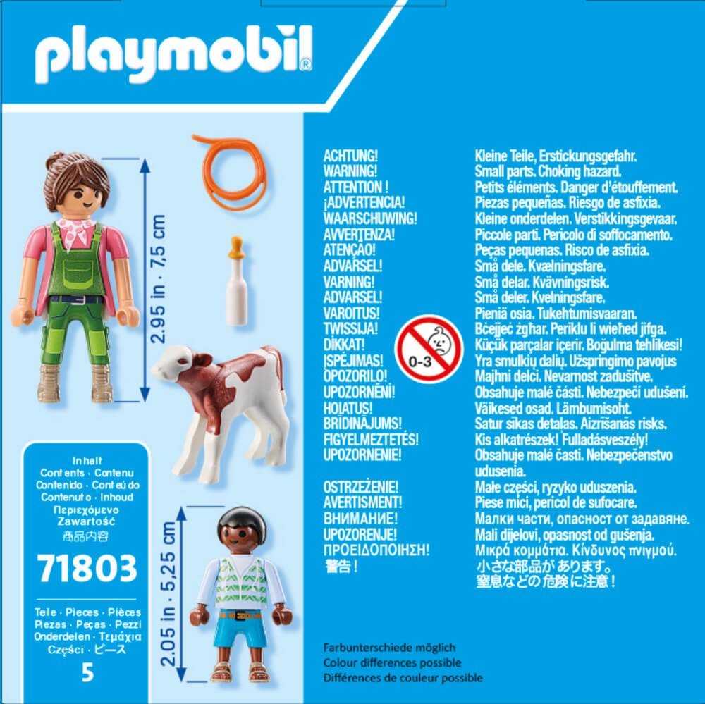Konstruktorius Playmobil Farmer With Calf 71803