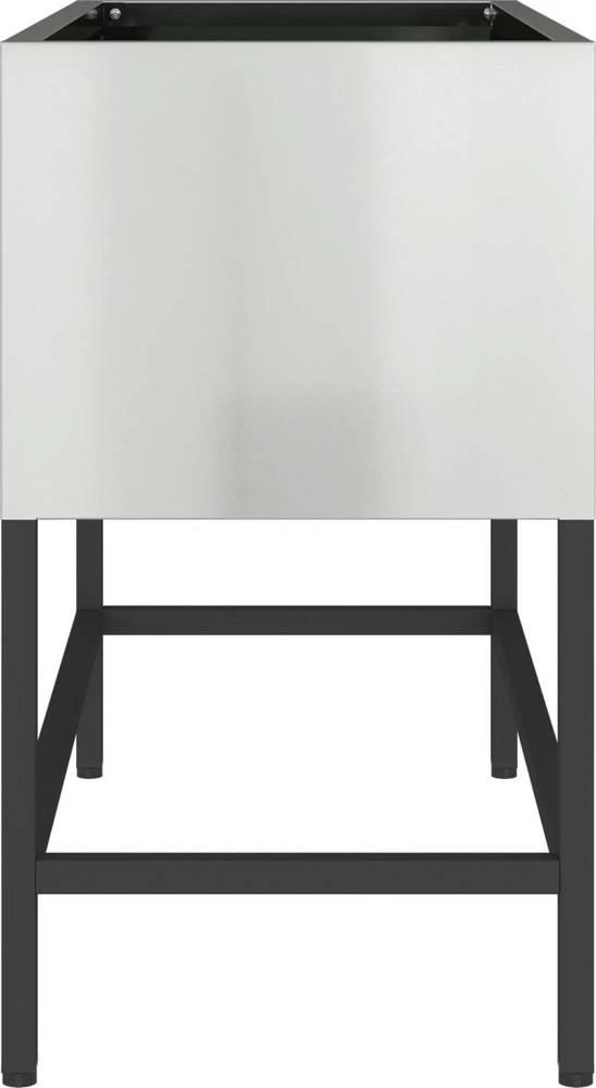 Pakeltas Sodo Vazonas Sidabro 60 x 26 x 45 cm Cinkuota plienas