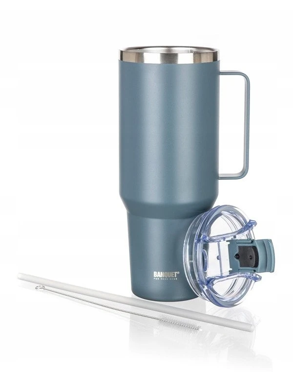 Banquet PLIENINIS TERMINIS PUODELIS TERMOSAS 1200ml SU RANKENA IR ŠIAUDELIU BANQUET TWAIN PILKAS