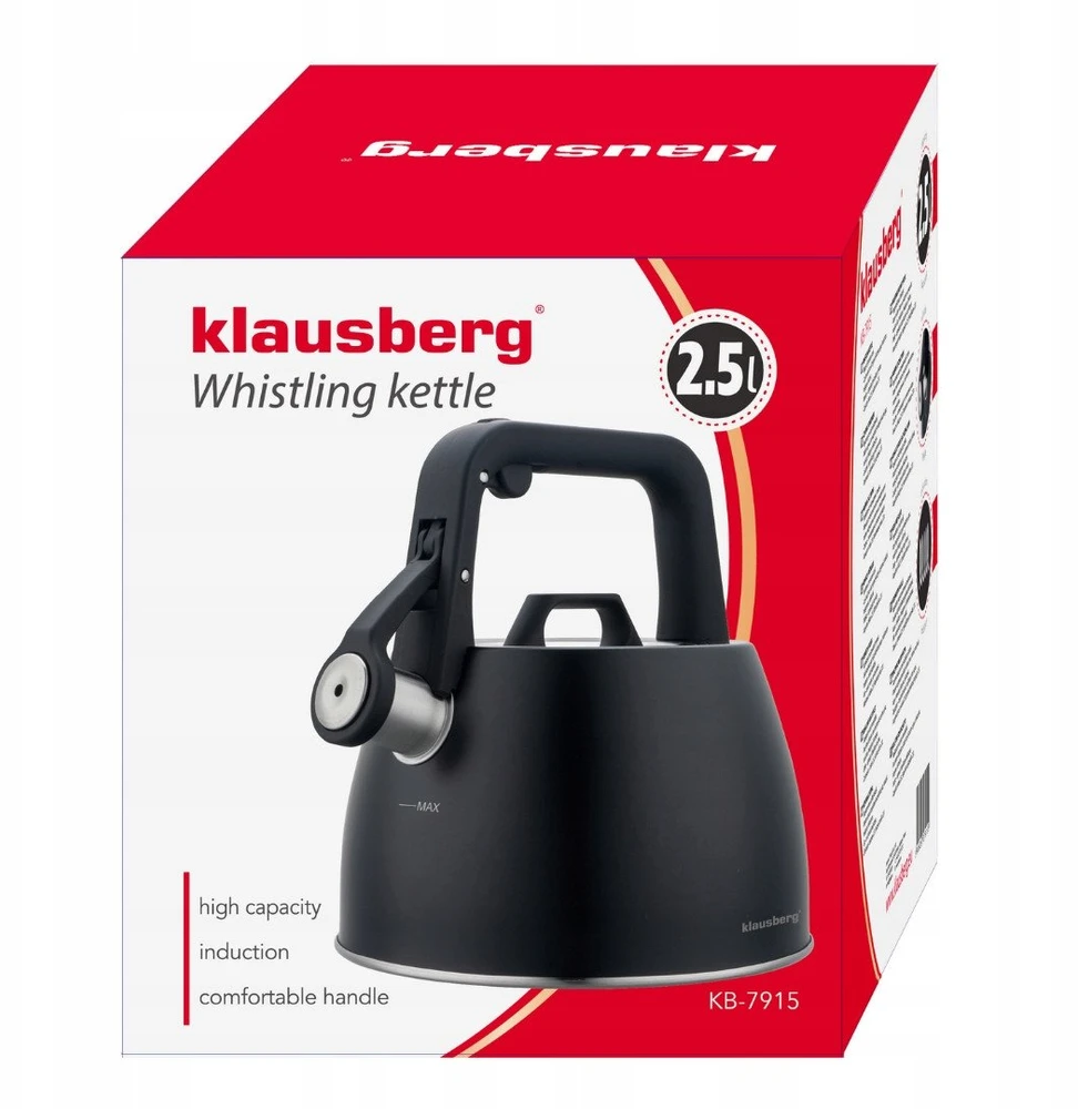 Virdulys tradicinis 2,5l, juoda klausberg