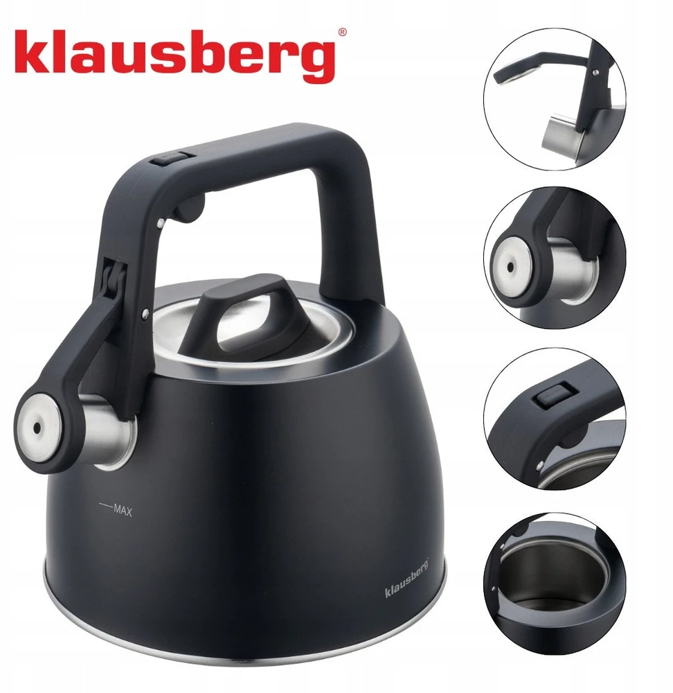 Virdulys tradicinis 2,5l, juoda klausberg