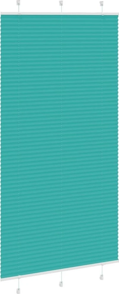 Klostuotos žaliuzės, petroletiškai žalios, 105x200 cm, audinys, plotis 104,4 cm, poliesteris
