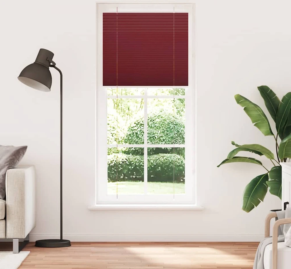 Klostuotos žaliuzės, bordo raudonos, 85x200 cm, audinys, plotis 84,4 cm, poliesteris