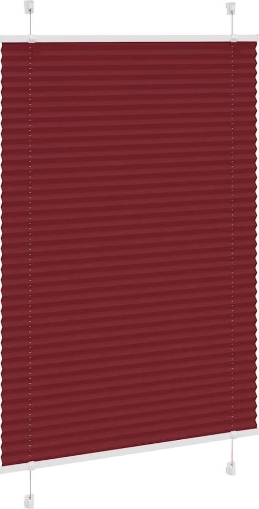Klostuotos žaliuzės, bordo spalvos, 90x100 cm, audinys, plotis 89,4 cm, poliesteris