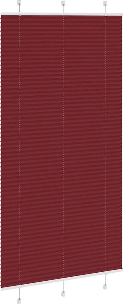Klostuotos žaliuzės, bordo spalvos, 105x200 cm, audinys, plotis 104,4 cm, poliesteris