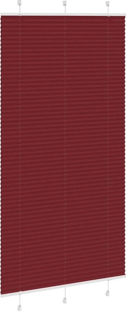 Klostuotos žaliuzės, bordo spalvos, 110x200 cm, audinys, plotis 109,4 cm, poliesteris