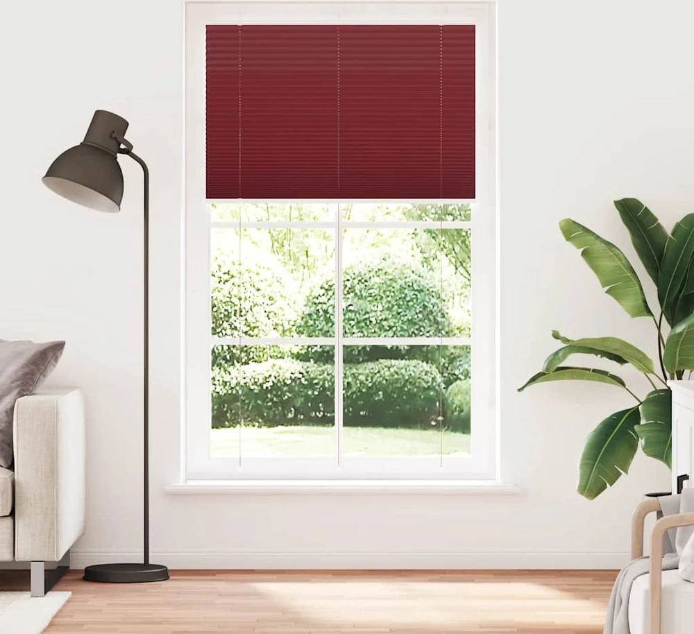 Klostuotos žaliuzės, bordo spalvos, 115x200 cm, audinys, plotis 114,4 cm, poliesteris