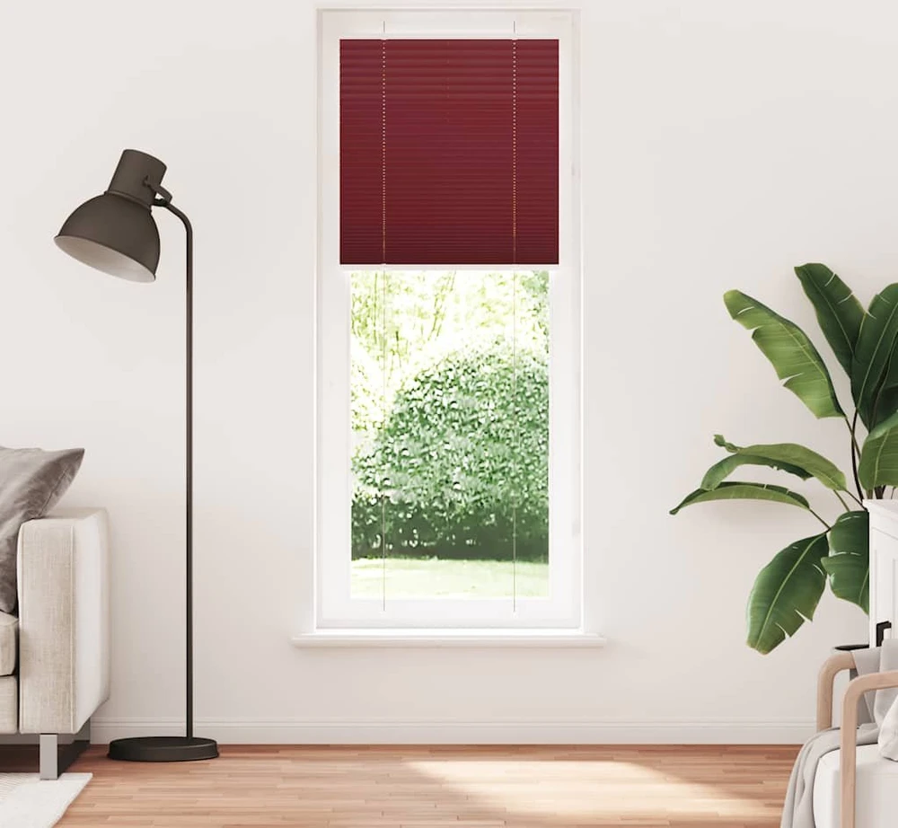Klostuotos žaliuzės, bordo spalvos, 70x200 cm, audinys, plotis 69,4 cm, poliesteris