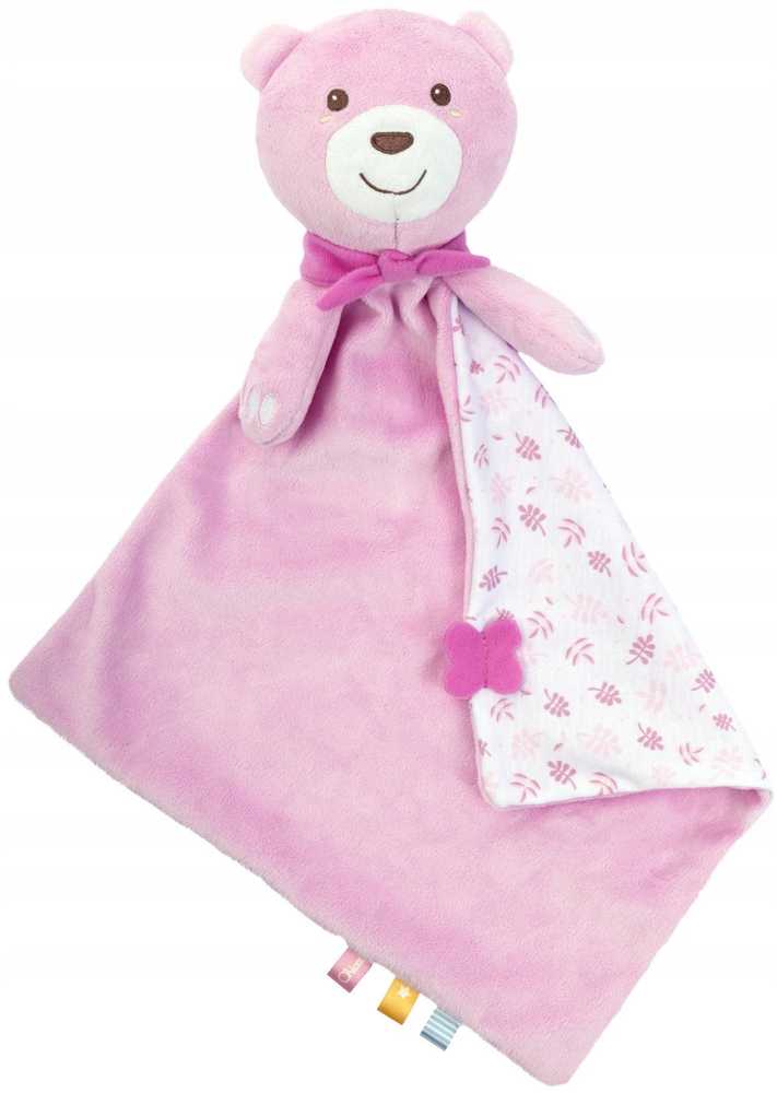 Chicco Pliušinis meškiukas su antklodėle 47x40 MAXI DOUDOU rožinis Chicco