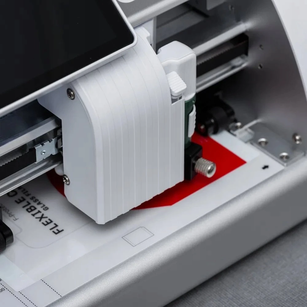 (3-osios kartos). Intelligent filmas cutting machine Forcell with positioning tool baltas