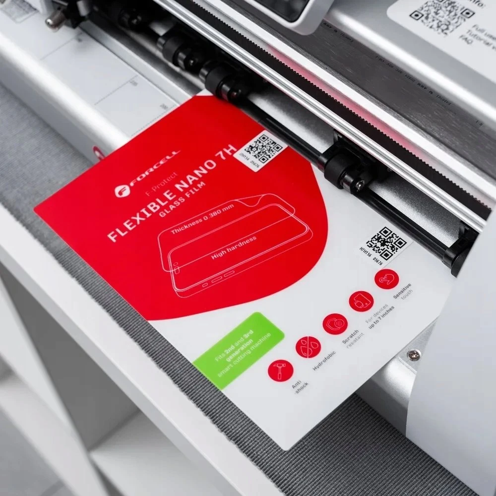(3-osios kartos). Intelligent filmas cutting machine Forcell with positioning tool baltas