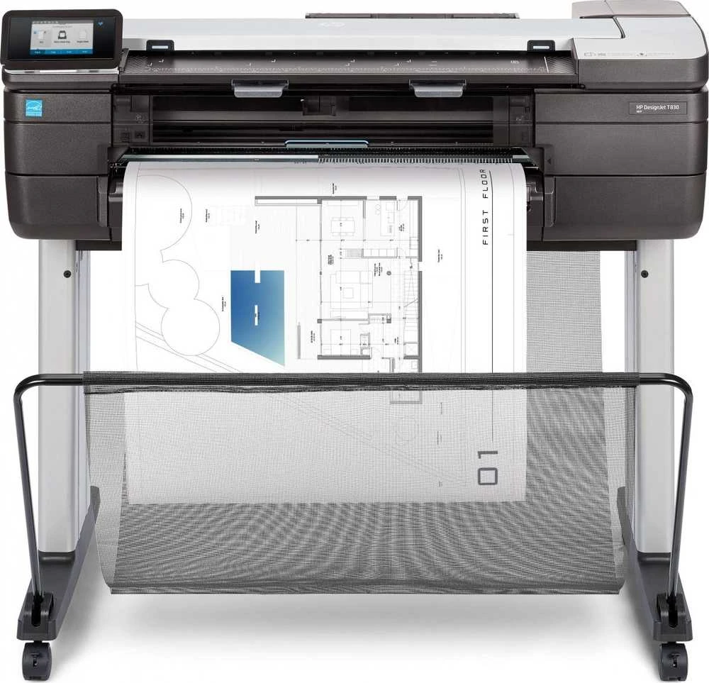 Hewlett Packard (HP) HP DesignJet T830 24 colių daugiafunkcis spausdintuvas su nauju stovu Spausdintuvas