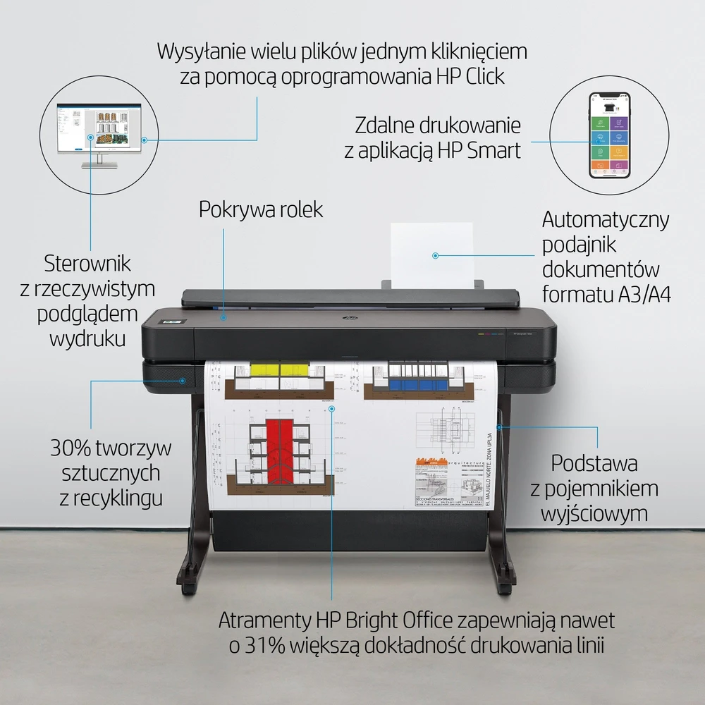 HP braižytuvas HP DesignJet Studio Steel 24-in Spausdintuvas 5HB12C
