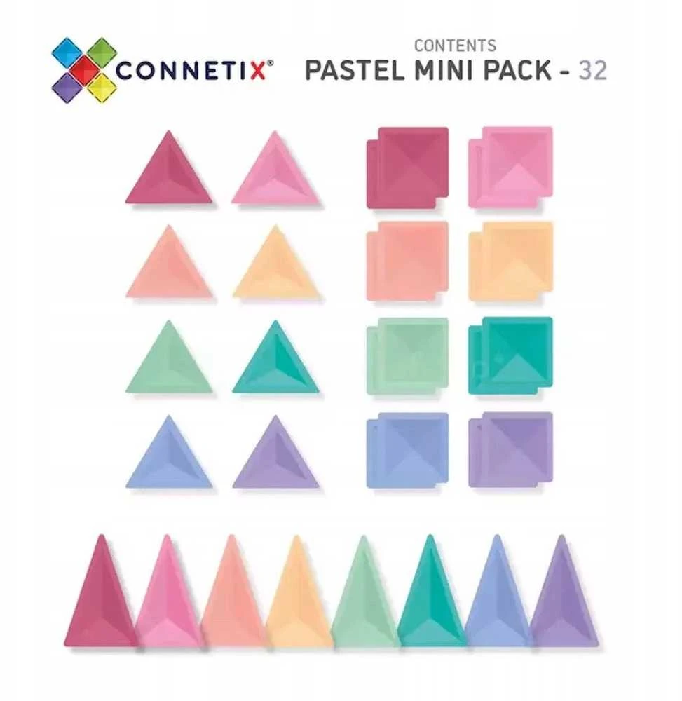 Plus Plus Connetix pastelinis MINI rinkinys 32 dalių