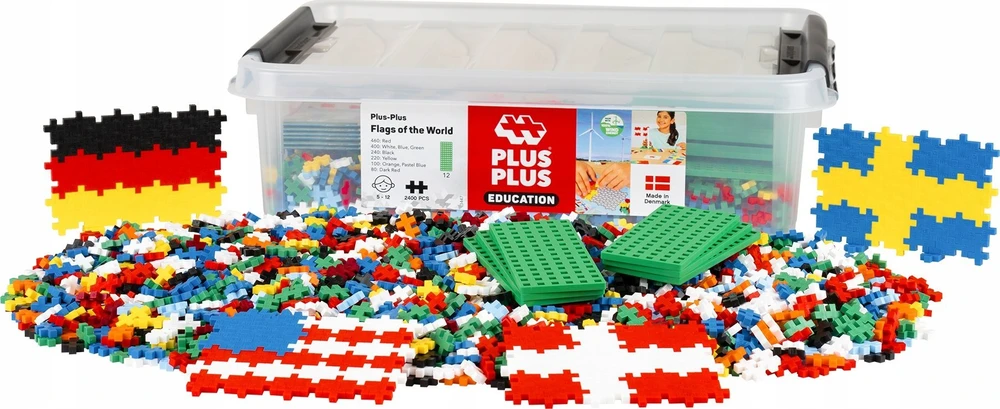 Plus Plus edukacinė dėžė, Pasaulio Vėliavos, 2400 det.