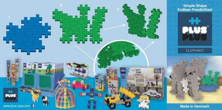 Plus Plus ZOO, Dramblys, 100 vnt