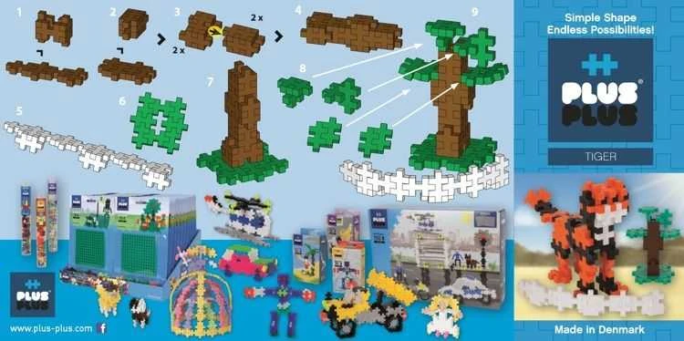 Plus Plus ZOO, Tigras, 100 vnt
