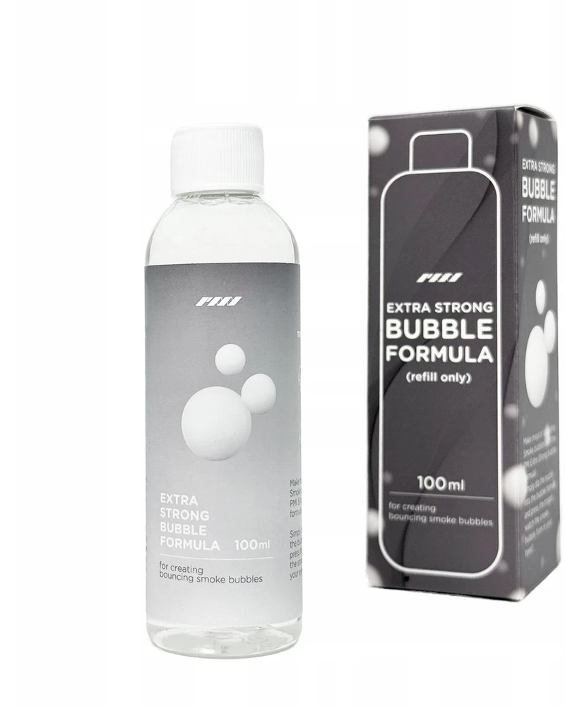 P.M.I Płyn Do Generatora Dymu Dymiarki Pmi Bańki Mydlane Bubble + Dym 100ml / Extra Strong Bubble Formula Refill Only 100 Ml