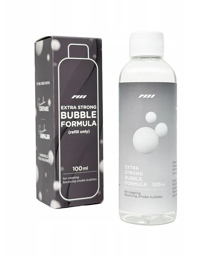 P.M.I Płyn Do Generatora Dymu Dymiarki Pmi Bańki Mydlane Bubble + Dym 100ml / Extra Strong Bubble Formula Refill Only 100 Ml