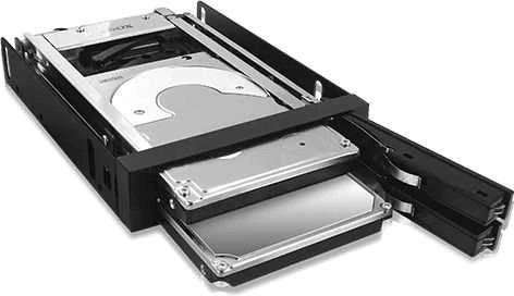 ICYBOX IB-2227StS Icy Box Mobilus stovas skirtas 2x 2.5 SATA HDD arba SSD, Juodas