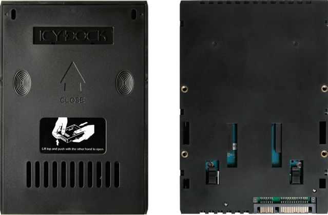 Icy Dock MB882SP-1S-2B, Plastikas, Juoda, 101 mm, 145 mm, 25 mm, 163,3 g