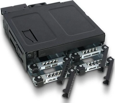 Nezatříděno Pocket Icy Dock 4x 2.5 SATA / SAS ToughArmor (MB604SPO-B)