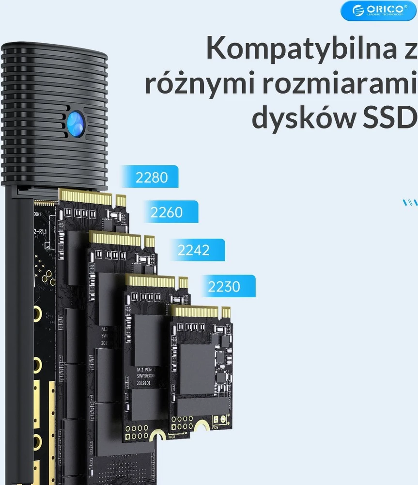 ORICO M.2 ENCLOSURE, USB 3.2 Gen 2 Type-C M.2 NVMe SSD