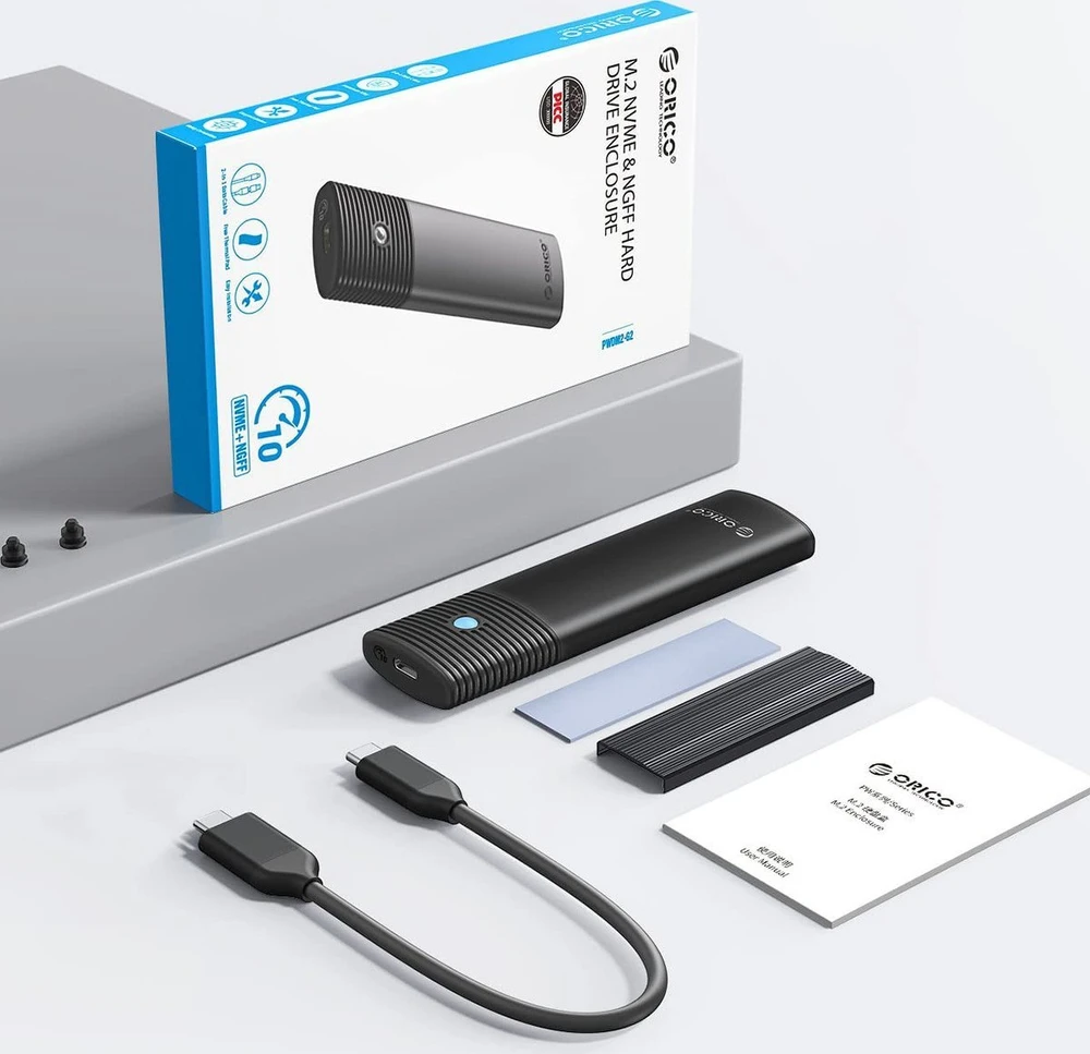ORICO M.2 ENCLOSURE, USB 3.2 Gen 2 Type-C M.2 NVMe SSD