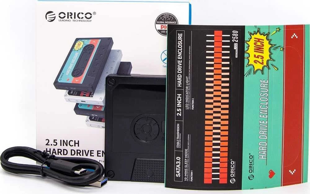 Pocket Orico SATA 2.5 "USB-C 6Gbps kasetė (2580C3-V1-BK-EP)