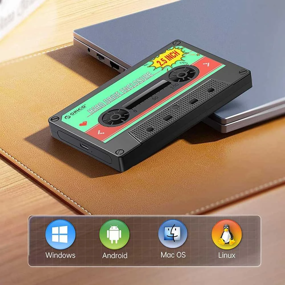 Pocket Orico SATA 2.5 "USB-C 6Gbps kasetė (2580C3-V1-BK-EP)