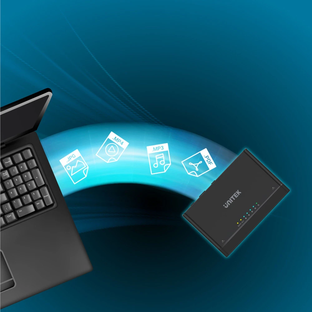 UNITEK ENCLOSURE USB-C į PCIe/NVMe M.2 SSD + SATA III adapteris su neprisijungus klonu