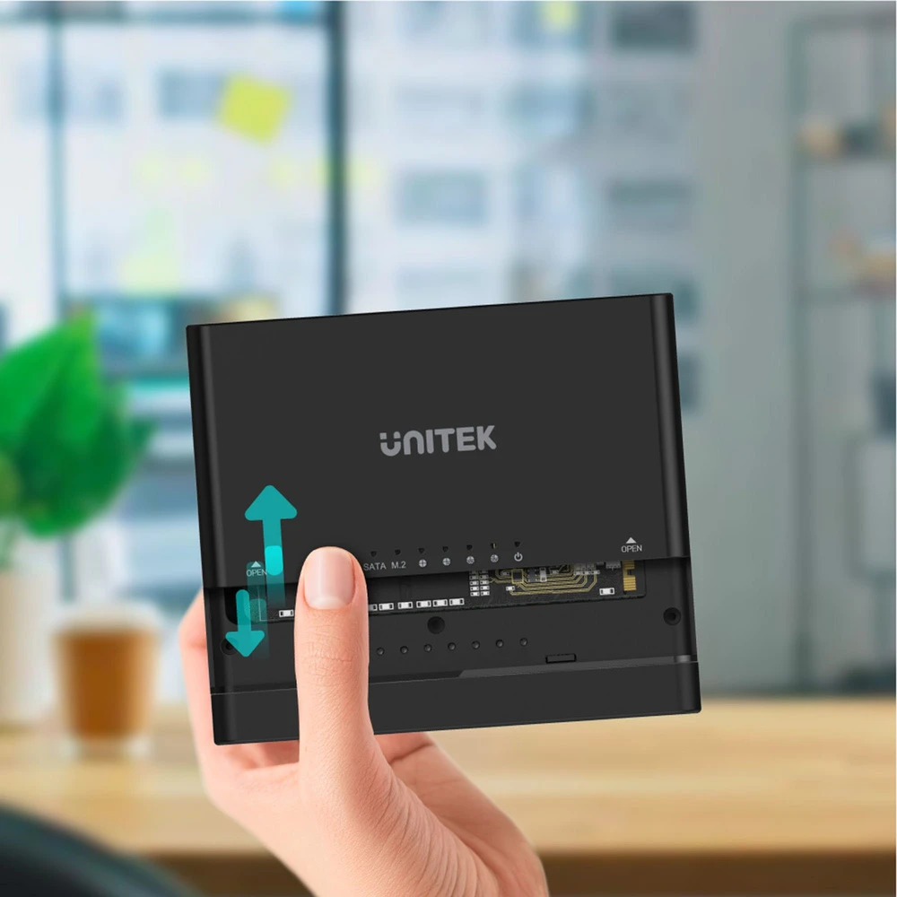 UNITEK ENCLOSURE USB-C į PCIe/NVMe M.2 SSD + SATA III adapteris su neprisijungus klonu