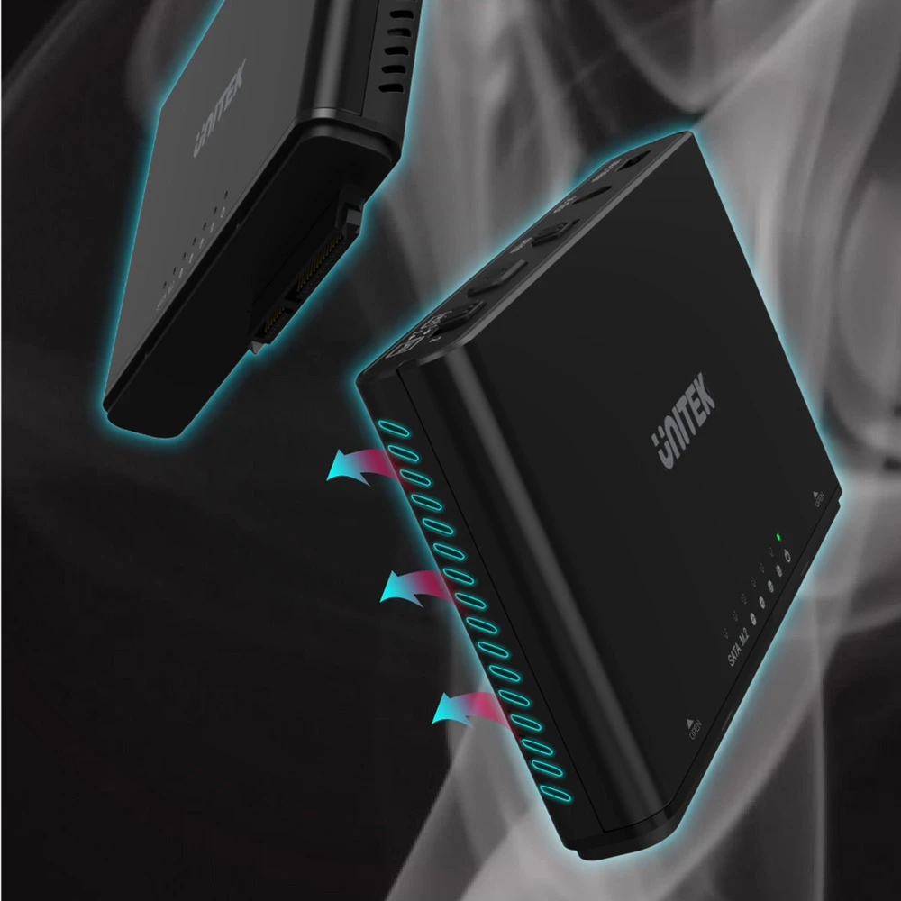 UNITEK ENCLOSURE USB-C į PCIe/NVMe M.2 SSD + SATA III adapteris su neprisijungus klonu