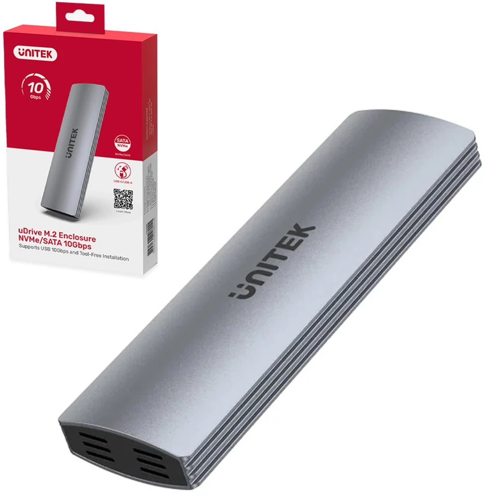 UNITEK S1230A išorinis korpusas M.2 NVMe/SATA 10 Gbps