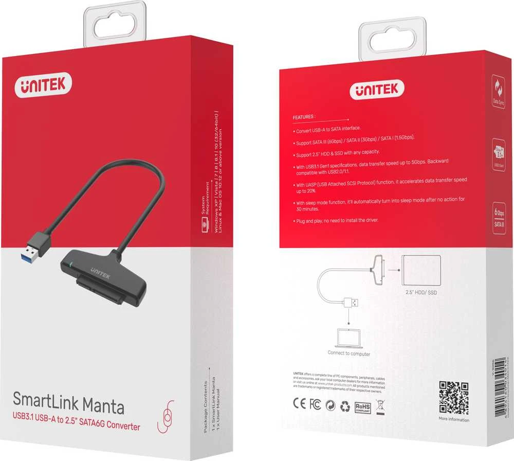 UNITEK Y-1096 Unitek konverteris USB 3.0 į SATA III 6G, Y-1096