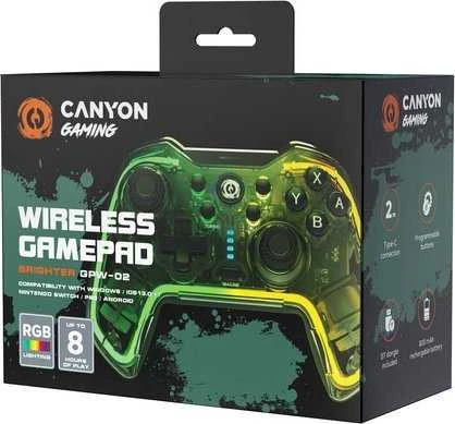 CANYON žaidimų pultelis Brighter GPW-02 BT+Dongle Wireless Crystal
