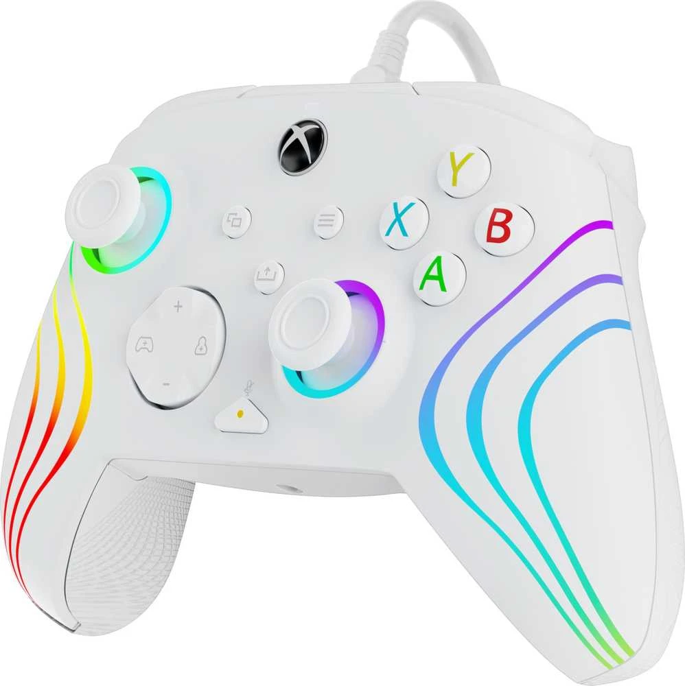 PDP XBOX Series X/S ir PC baltas laidinis valdiklis (Afterglow Wave)