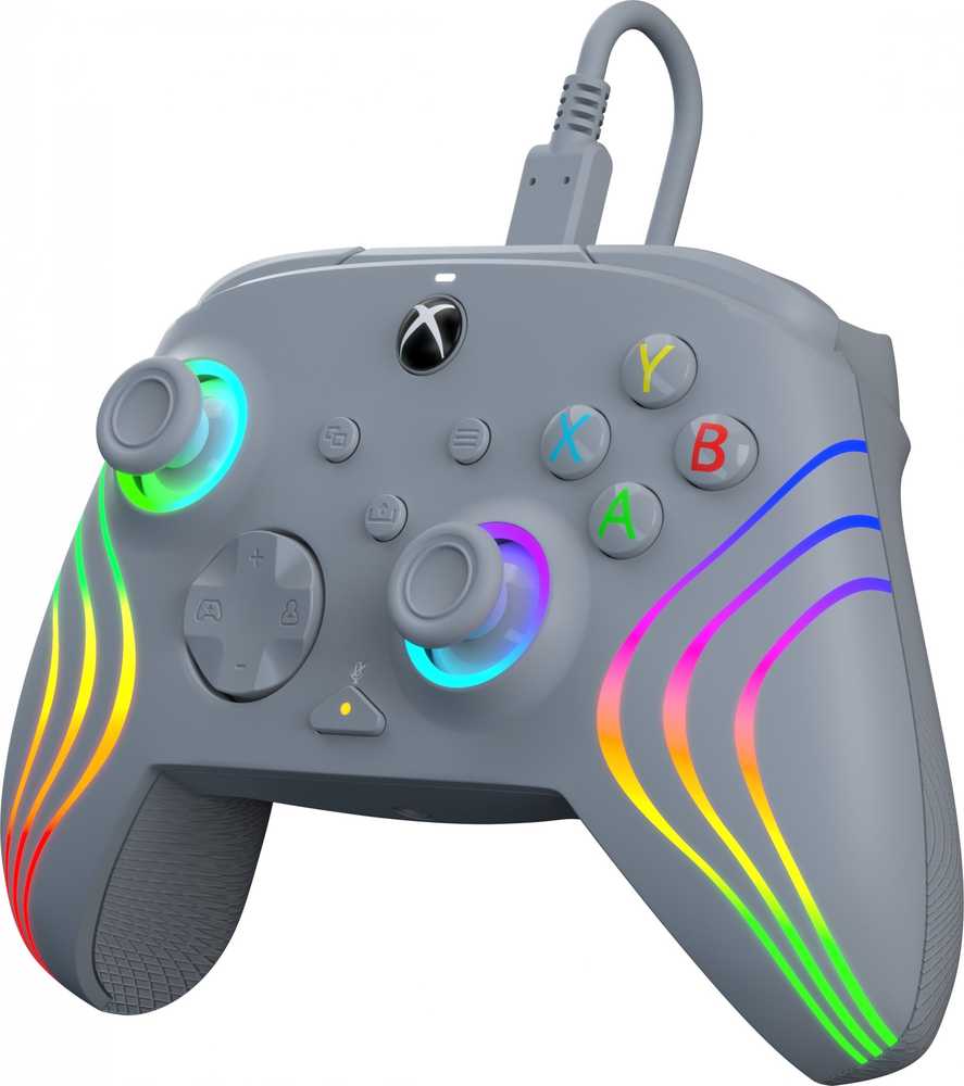 PDP XBOX Series X/S ir PC pilkas laidinis valdiklis (Afterglow Wave)