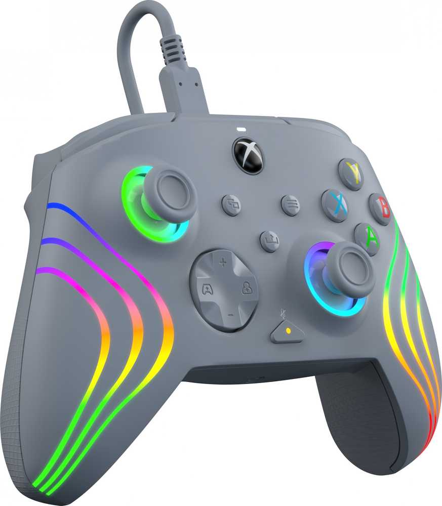 PDP XBOX Series X/S ir PC pilkas laidinis valdiklis (Afterglow Wave)