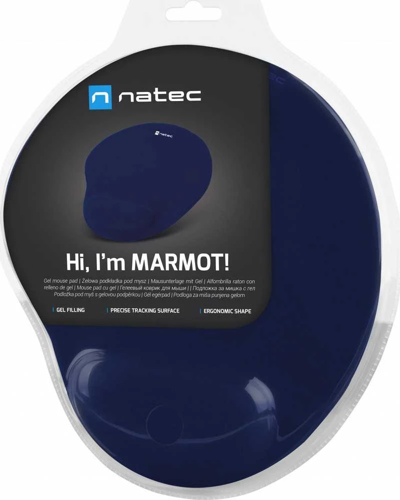 NATEC Pelė kilimėlis MARMOT NAVY Mėlynas FILLING 225X245MM