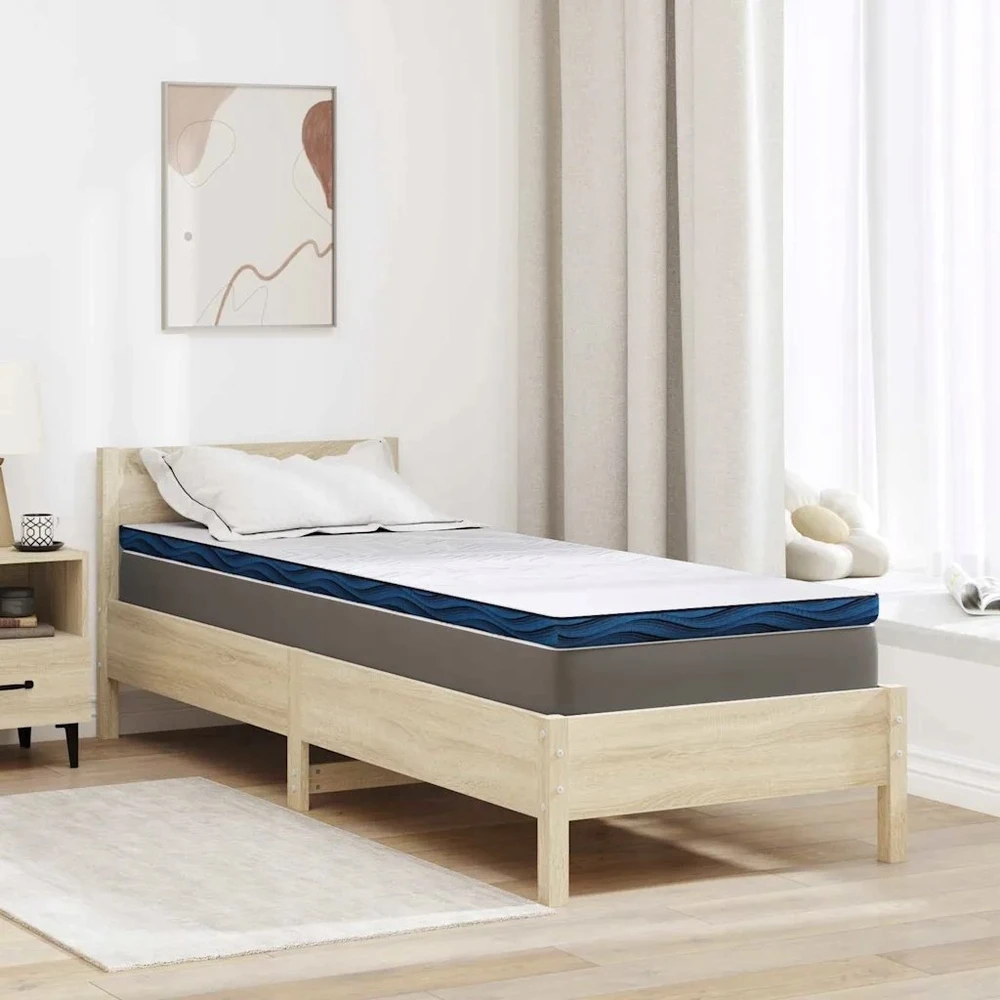 Čiužinys Čiužinio papildymas 80 x 200 cm storio Žakardinis audinys Balta
