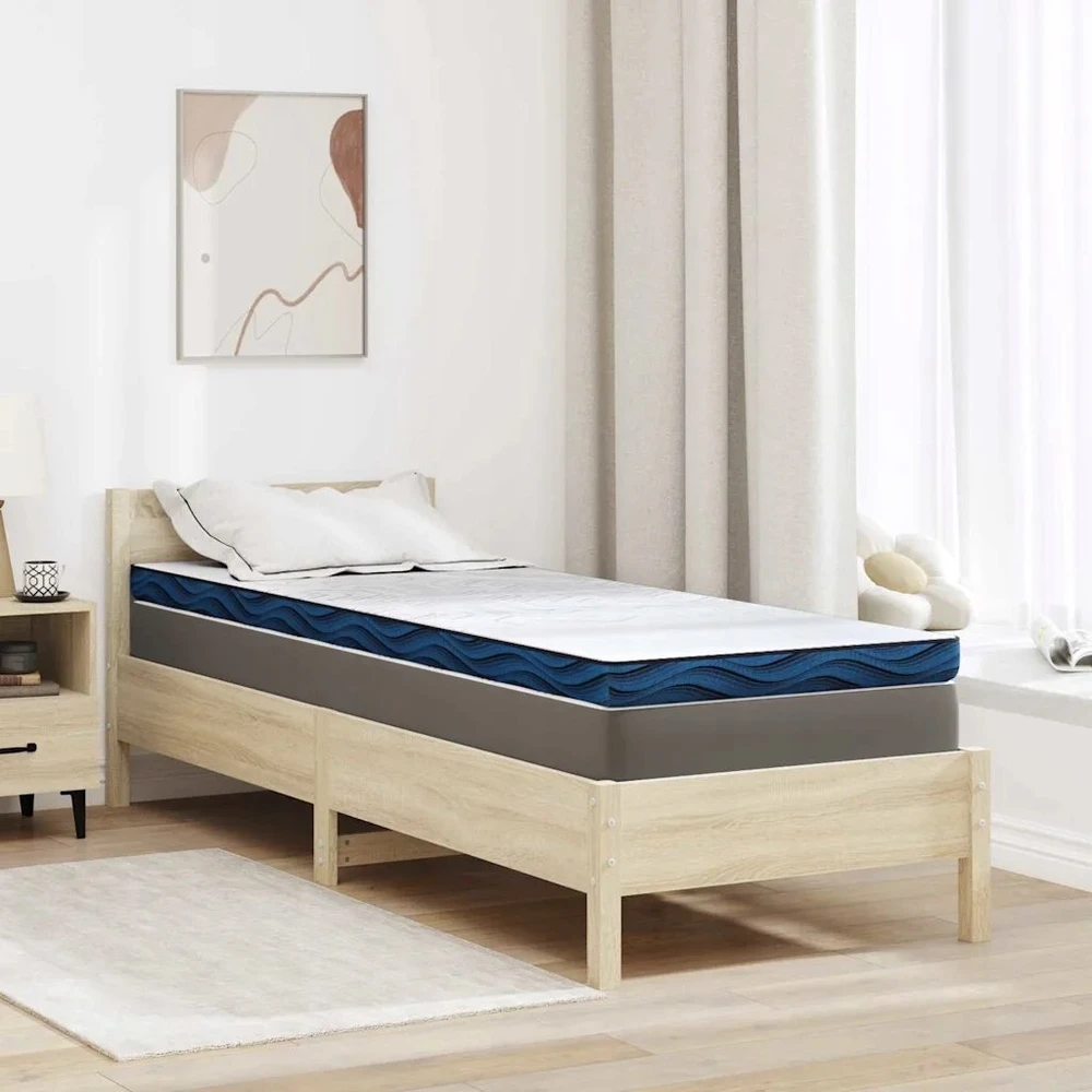 Čiužinys Čiužinio papildymas 80 x 200 cm storio Žakardinis audinys Balta
