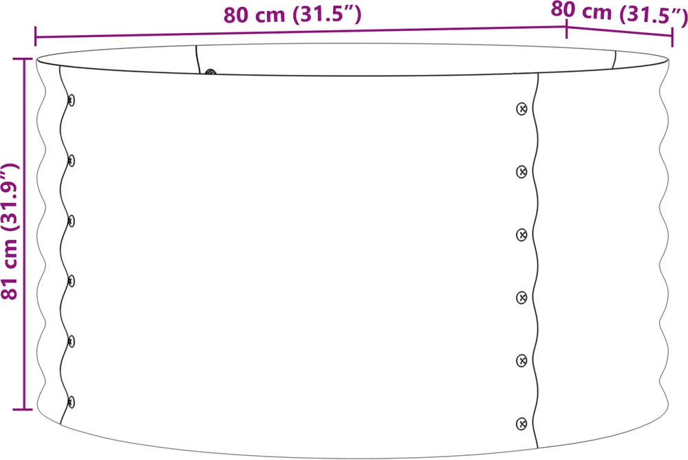 Pakelta lova Ruda 80 x 80 x 44 cm Plienas