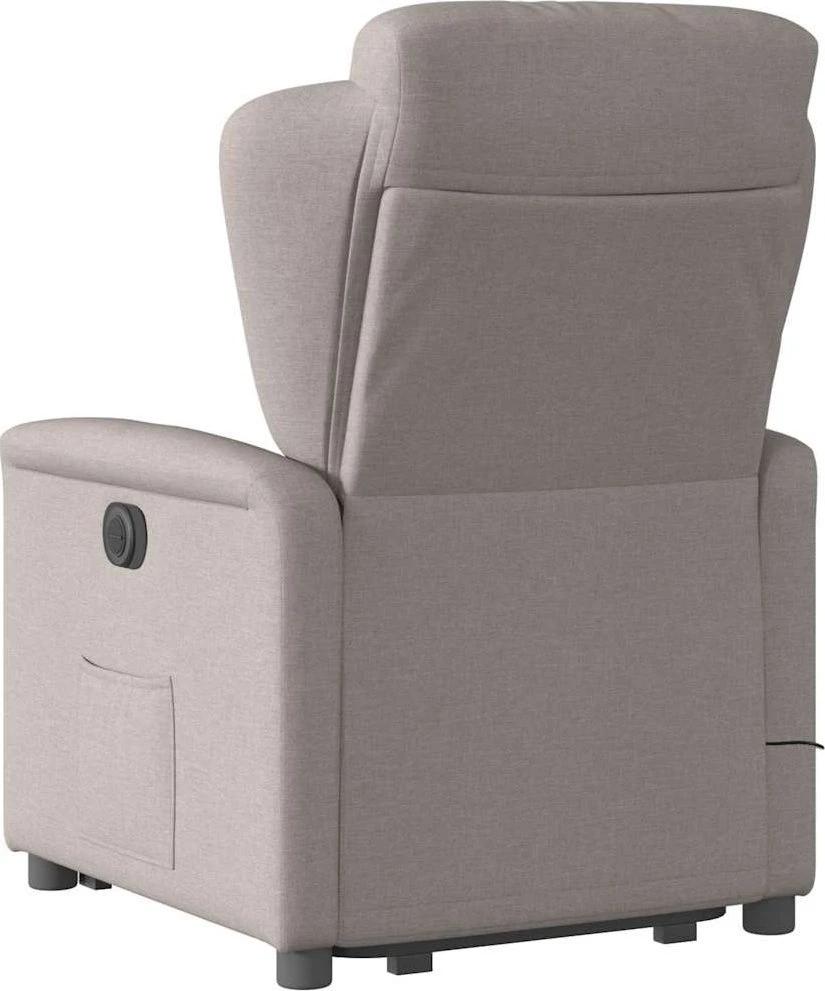 Fotelis Atsistojantis elektrinis masažinis krėslas, taupe, audinys