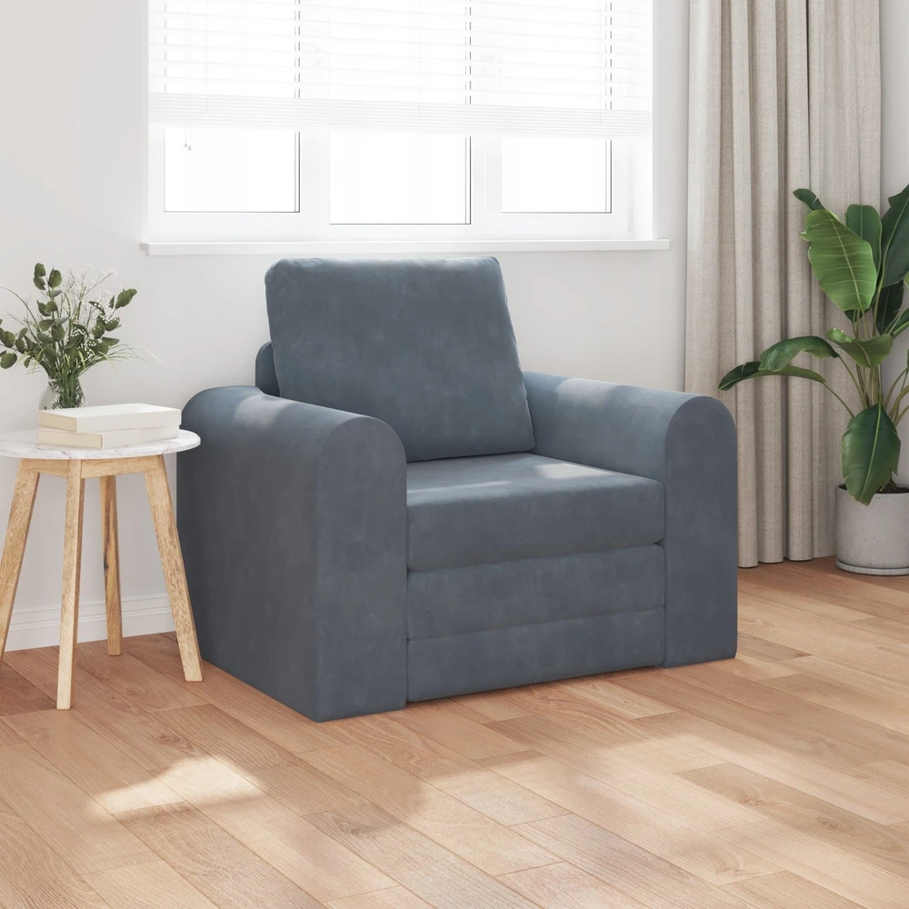 Sofa lova Tamsiai pilka 98 x 71 x 83 cm Aksomas
